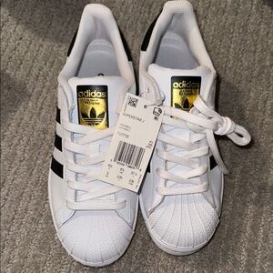 Adidas Superstar White with Black Stripes